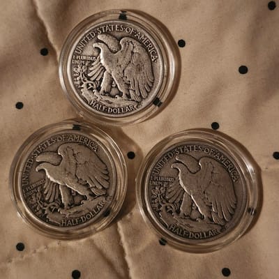 3 - Silver Liberty Half Dollars 1941, 1942, & 1943 - additional view