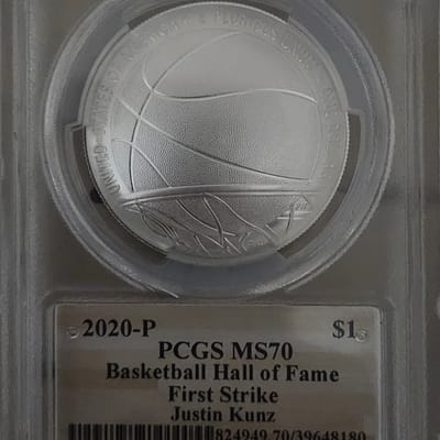 2020-P Basketball HOF Silver Dollar