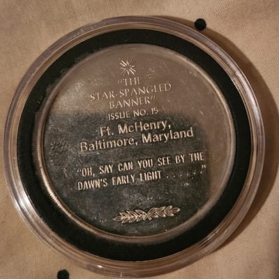 Star spangled banner silver Commemorative Coin - additional view