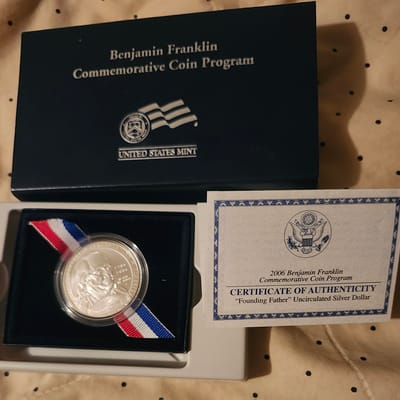 2006 P Founding Father Silver Dollar In OGP