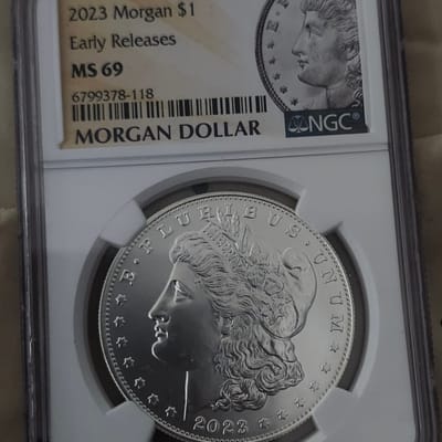 NGC 2023 MS69 Early Release Silver Morgan Dollar