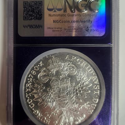 1780 Maria Thaler Restrike MS65 NGC Purple Core - additional view