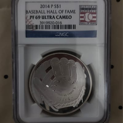 2014 P Baseball HOF PF69 UC Silver Dollar