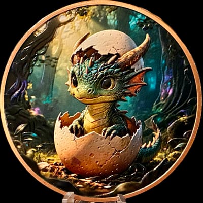 5 oz BABY DRAGON COPPER ROUND