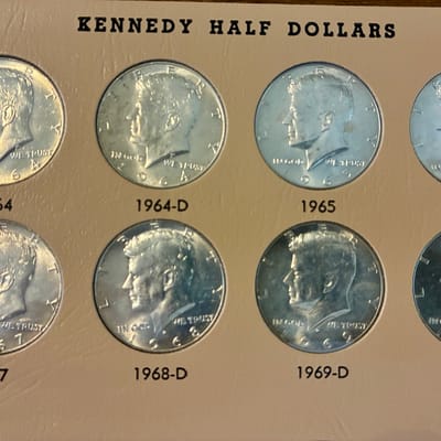 SILVER & CLAD JFK’s plus DANSKO BOOK with Coins