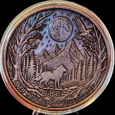 5 oz Copper Bloodmoon werewolf  - additional view