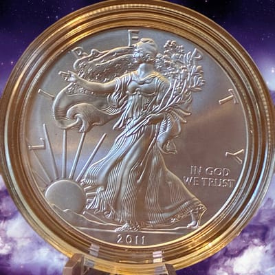 2011-W UNC BURNISHED SILVER EAGLE - additional view