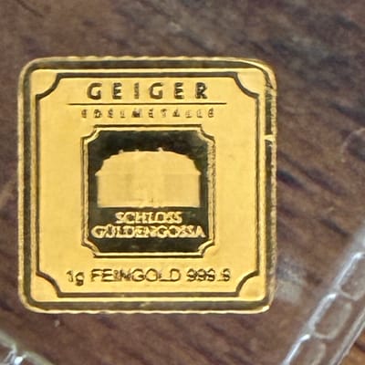 1 gram GEIGER GOLD BAR