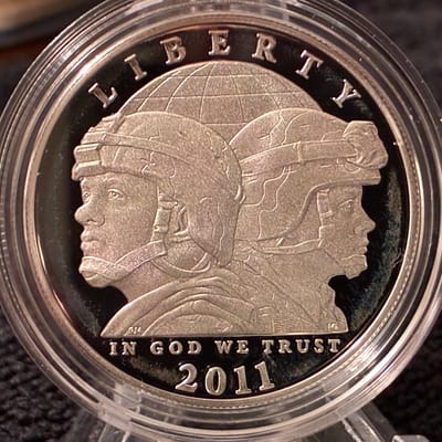 2011 PROOF US ARMY COMMEMORATIVE DOLLAR
