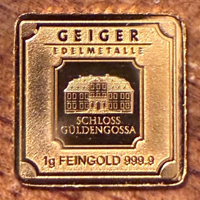 1 gram GEIGER GOLD BAR