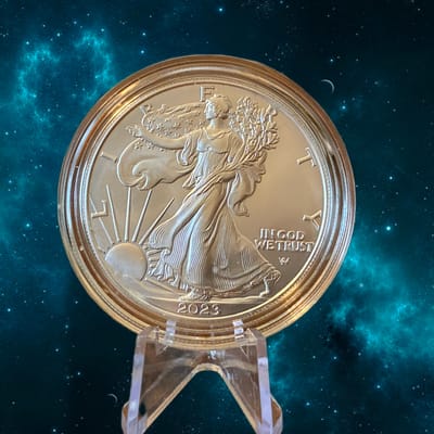 2023-W UNC BURNISHED SILVER EAGLE - additional view