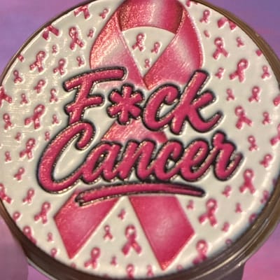 F CANCER 1 oz COPPER ROUND