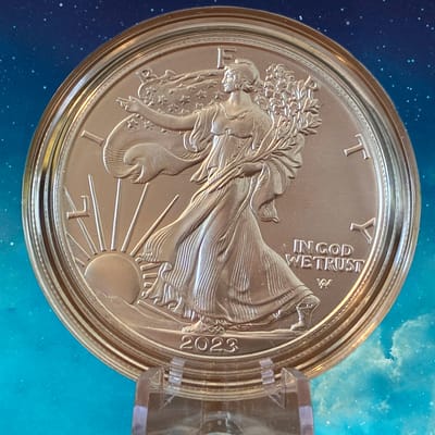 2023-W UNC BURNISHED SILVER EAGLE