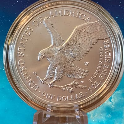 2023-W UNC BURNISHED SILVER EAGLE - additional view