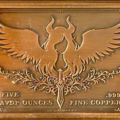 5 oz Colorized Copper DARK ANGEL BAR - additional view