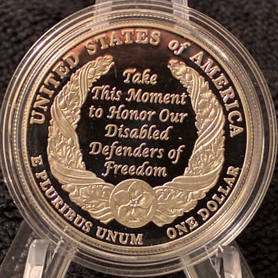 2010 DISABLED VETERANS US COMMEMORATIVE DOLLAR - additional view