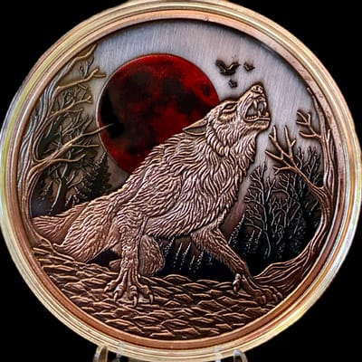 5 oz Copper Bloodmoon werewolf 