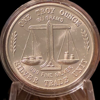 1 oz SILVER VINTAGE TRADE UNIT - additional view