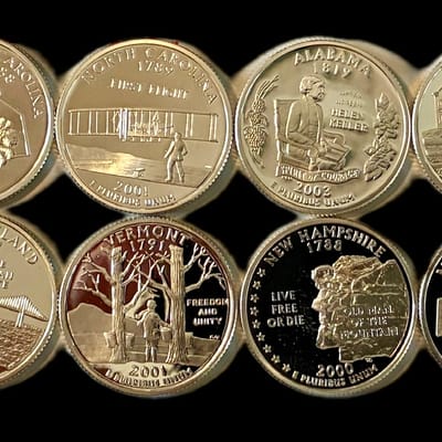 MODERN 90% SILVER PROOF US QUARTER