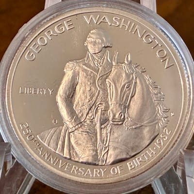 1982 PROOF SILVER GEO WASHINGTON HALF DOLLAR