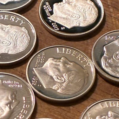1-PROOF SILVER DIME-90% SILVER