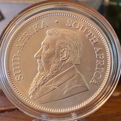 KRUGERRAND 1 OZ SILVER COIN SOUTH AFRICA RANDOM  - additional view
