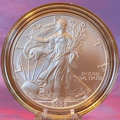 2006-W UNC BURNISHED SILVER EAGLE