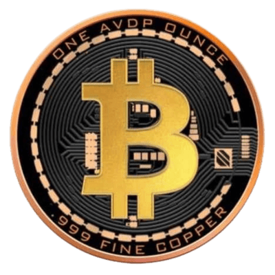 1 oz Colorized Copper Bitcoin