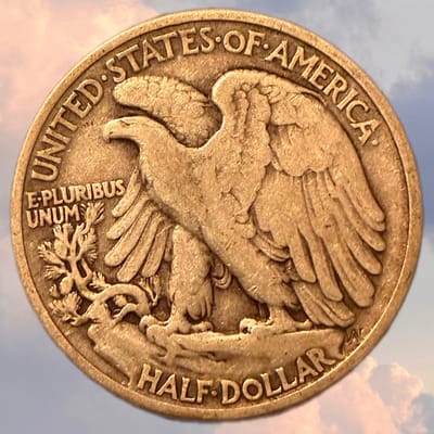 WALKING LIBERTY HALF DOLLARS 90% SILVER - additional view