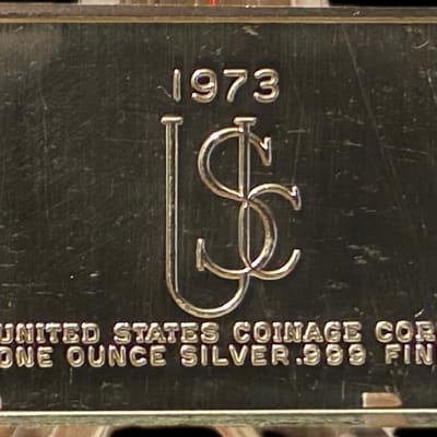 1973-1 oz SILVER USC YANKEE DOODLE 76 VINTAGE BAR - additional view
