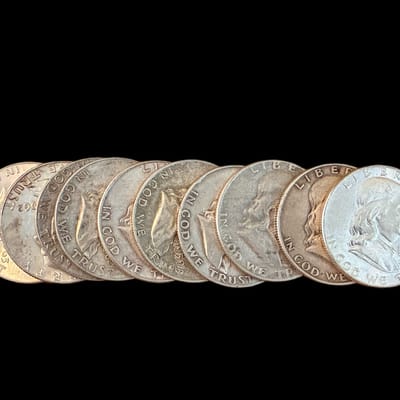 1 RANDOM YEAR BEN FRANKLIN HALF DOLLAR 90% SILVER