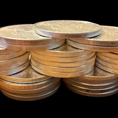 (10) SILVER EAGLES Random Dates 