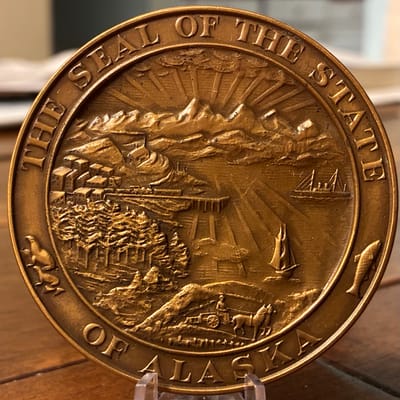 1959 ALASKA STATEHOOD BRONZE MEDAL - additional view