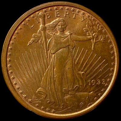 1 oz Saint-Gaudens COPPER TONER