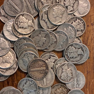 1-MERCURY DIME-90% SILVER