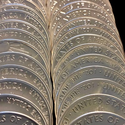 (5) SILVER EAGLES Random Dates BU