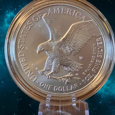 2023-W UNC BURNISHED SILVER EAGLE