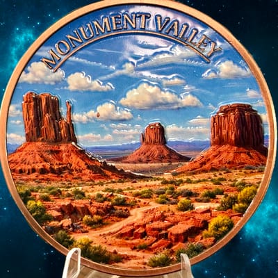 5 oz Colorized Copper MONUMENT VALLEY - additional view
