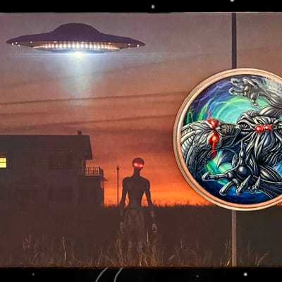 1 oz COPPER RED EYE ALIEN in blister pack