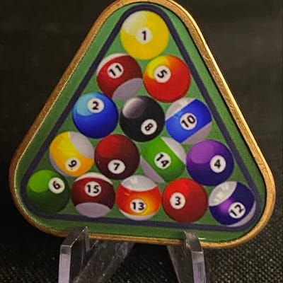 1oz Colorized Copper Pool table Triangle