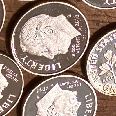 1-PROOF SILVER DIME-90% SILVER - additional view