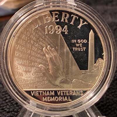 1994 PROOF VIETNAM VETERANS MEMORIAL COMMEMORATIVE