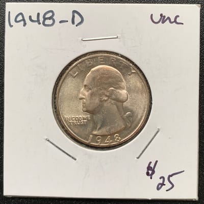 1948 D Washington Quarter