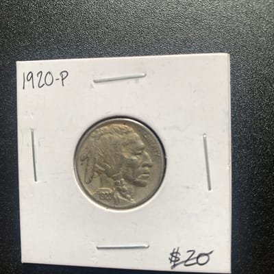 1920 P Buffalo Nickel - sharp date