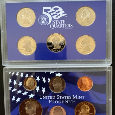 2004 P and D State Quarter 10 Coins from US Mint 