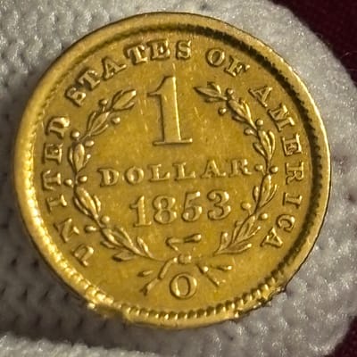 1853-O Liberty Head Gold Dollar (Type 1) ExJewelry - additional view