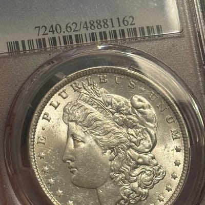 PCGS graded MS-62 1896-P Morgan VAM4 Silver dollar