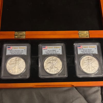2006 American Silver Eagle 20th Anniversary 3-Coin