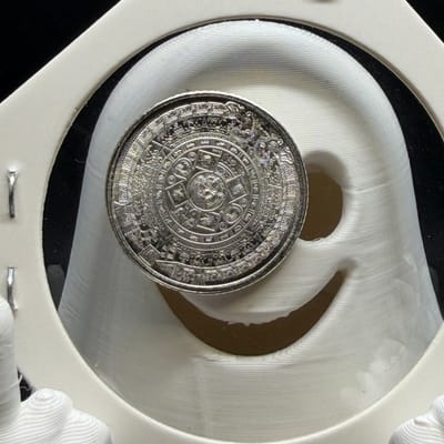 1/10 oz .999 Silver Round Aztec Calendar Design - additional view