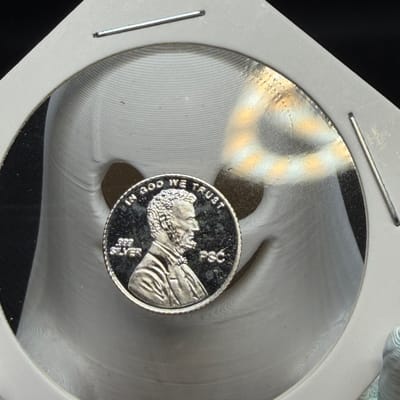 1 Gram .999 Silver, Mini Shield Penny